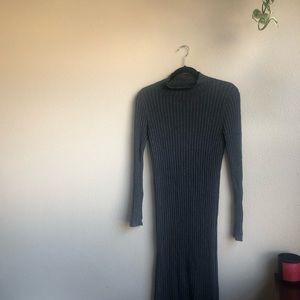 Spring Turtleneck Midi Dress